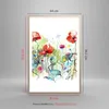 Gerahmtes Poster - Rahmen in heller Eiche - Blumen Wiese Produktbild-Vorschau 5