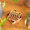 Dáma - dřevěná strategická hra se žlutou a červenou dámou Náhled obrázku produktu 4