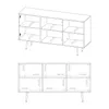 Kommode PINELLI PN-01 mit 3 Türen Sideboard 150 cm Produktbild-Vorschau 5