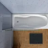 Duschspa 110x140cm 2-teilig Faltwand Weiß Badewannenaufsatz Produktbild-Vorschau 4