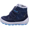 A single blue child's boot is shown against a white background. Produktbild-Vorschau