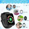 Collage of images showing a smartwatch and its communication features. Produktbild-Vorschau