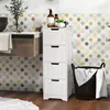 KOMFOTTEU Mobile da bagno con 4 cassetti, mobile da nicchia Anteprima dell’immagine prodotto 5