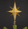 Christbaumspitze Stern 25cm Kunststoff, hellgold Produktbild-Vorschau 5