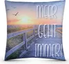 Outdoor Kissen ( 45 x 45 cm ) "Meer geht immer" Dekokissen Produktbild-Vorschau 1