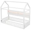 Hausbett 90x200 cm mit Sicherheitszaun und 7-Farben-LED, Produktbild-Vorschau 12