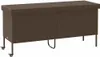 vidaXL Gartentruhe mit Rollen Braun 160x55x75 cm Poly Produktbild-Vorschau 5