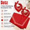 Betz 3 Stück XXL Nickitücher Größe 70x70 cm Hexentücher Produktbild-Vorschau 5