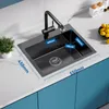 55 x 45 CM Küchenspüle Edelstahl Waschbecken Einbauspüle Produktbild-Vorschau 5