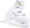 A white ice skate with gold accents and trim, shown from a side-angle on a white background. Anteprima dell’immagine prodotto