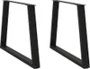 Möbel Esstisch Beine V-Form 2 Stück Schwarz 90x(72-73,3) cm Produktbild-Vorschau 1