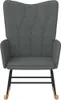 houpací křeslo vidaXL Dark Grey Fabric Náhled obrázku produktu 2