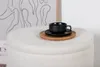 Dunken Pouf, Hocker mit Aufbewahrung Ø51cm Teddystoff weiß. Produktbild-Vorschau 9