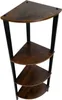 BEGRYF Rohový regál Kov Černý Dřevěný vzhled 125x48x34 cm, Náhled obrázku produktu 7