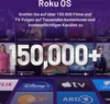 Marketing image for Roku OS, showcasing a large number of available movies and TV shows across various channels. Podgląd zdjęcia produktu