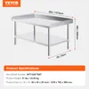 Stół roboczy VEVOR ze stali nierdzewnej, komercyjny stół Podgląd zdjęcia produktu 7