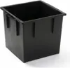 A black plastic planter pot with an insert, shown from a slightly elevated angle against a white background. Anteprima dell’immagine prodotto