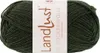 A ball of dark green yarn with a white label. Produktbild-Vorschau