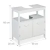 Relaxdays Waschbeckenunterschrank, 2 Fächer, Produktbild-Vorschau 4