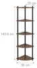 Relaxdays Eckregal, HxBxT: 143,5 x 38 x 25 cm, 5 Ablagen, Produktbild-Vorschau 4