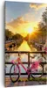Bild auf Leinwand - Leinwandbild - Bikes Kanal Amsterdam Produktbild-Vorschau 1