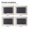 Four diagrams showing different installation modes for a radiator. Anteprima dell’immagine prodotto