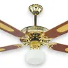 Ventilatore da soffitto con plafoniera 4 pale in legno Anteprima dell’immagine prodotto 2