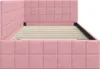 vidaXL Cadre de lit d'angle avec tête de lit rose 90 cm x Voir les images du produit 6