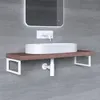 A modern bathroom vanity with a wall-mounted sink and faucet. Produktbild-Vorschau