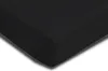 A black fitted sheet is shown from a diagonal angle, with its corner folded over. Produktbild-Vorschau
