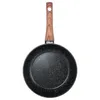 A frying pan with a wooden handle is shown from a top-down view against a white background. Anteprima dell’immagine prodotto