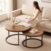 HOMCOM Couchtisch 2er Set, Beistelltische im Industrie-Stil Produktbild-Vorschau 2