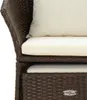 2-tlg. Garten-Lounge-Set mit Kissen Braun Poly Rattan Produktbild-Vorschau 8