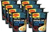 A group of Maggi Magic Asia Chicken Taste Noodle Cups are arranged in a grid formation against a white background. Produktbild-Vorschau
