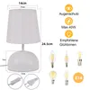 ZMH Nachttischlampe 2er Set Tischlampe mit Kabel - Produktbild-Vorschau 4
