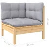 vidaXL 9-tlg. Garten-Lounge-Set mit Grauen Kissen Kiefer Produktbild-Vorschau 13