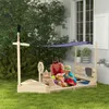 Outsunny Sandkasten Schiff Design Holz mit Küchenspielset Produktbild-Vorschau 2