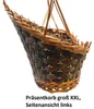 Handgefertigter Präsentkorb oval XXL aus Natur-Weide zum Produktbild-Vorschau 7