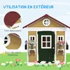 Outsunny Cabane enfant extérieur, maison enfant extérieure, Voir les images du produit 4