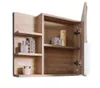 An open bathroom cabinet with shelves displaying toiletries. Produktbild-Vorschau