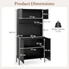 A diagram showing the dimensions of a black kitchen cabinet. Náhled obrázku produktu