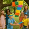 Relaxdays Pinata Zahl 5, Regenbogenpinata Geburtstag, HBT: Produktbild-Vorschau 3