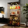 INONEFT Glazen vitrine met 2 deuren en LED-verlichting, Productafbeelding-voorbeeld 1