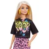 Barbie Fashionistas Puppe im rockigen T-Shirt und Rock, Produktbild-Vorschau 2