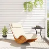 vidaXL Chaise longue à bascule avec support en bois massif Voir les images du produit 3