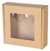 A brown cardboard box with a clear plastic window on the front. Podgląd zdjęcia produktu