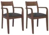 vidaXL Sedie da pranzo con cuscino 2 pz. Legno massiccio Anteprima dell’immagine prodotto 1