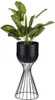 HowHomely | Portafiori - metallo - altezza 46 cm - nero - Anteprima dell’immagine prodotto 1