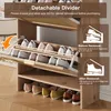Armadio a due ante in rattan per scarpe, con 2 cassetti e Anteprima dell’immagine prodotto 9