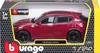 A red Bburago Alfa Romeo Stelvio toy car in its packaging. Podgląd zdjęcia produktu